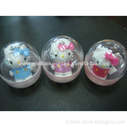 Cute Hello Kitty Cartoon PVC USB Flash Drive, 1GB-64GB with Customized Logo for Promotion Gift